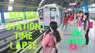 New Delhi metro station time lapse