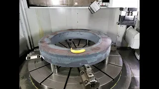 CNC VTL / Retainer Ring /  Rough and finish turning (Pierścień ustalający, tokarka karuzelowa cnc)