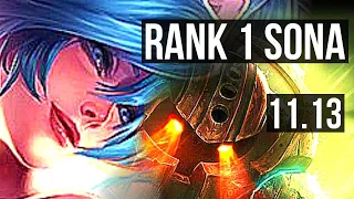 SONA & Ezreal vs NAUTILUS & Draven (SUPPORT) | Rank 1 Sona, 1/2/14, Rank 24 | TR Challenger | v11.13