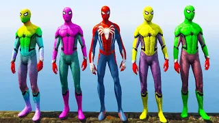 GTA 5 Epic Ragdolls RED SPIDERMAN VS RED MINION VS GREEN MINION (Euphoria Physics & Funny Fails)