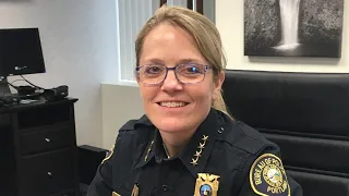 Portland Police Chief Jami Resch addresses protests