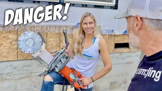 DON'T TRY THIS AT HOME! - Cutting Concrete Walls and Building Floors - Real Off-Grid Living