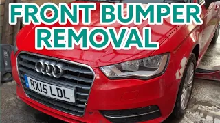 How to Remove Audi A3 Front Bumper Easy.