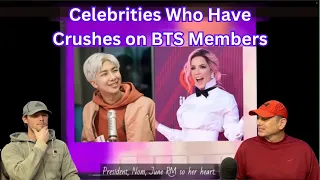 Two ROCK Fans REACT to Celebrities Who Have Crushes on BTS Members