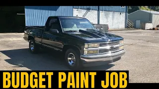LETS SPRAY THE BUDGET PAINT JOB - Chevy 1500 - As Cheap As A Maaco Special