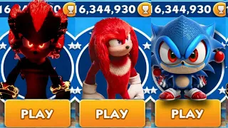 Sonic Dash - Shadow  VS Sir Knuckles VS Pirate Sonic _ Movie Sonic vs All Bosses Zazz Eggman