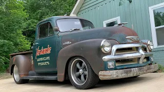 Wow, very cool LS powered 1954 Chevy pick up ride a long