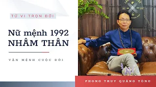 Nhâm Thân 1992 Nữ mệnh Vận mệnh cuộc đời qua từng năm.Tử vi trọn đời Nhâm Thân 1992