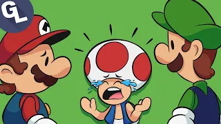 When Toad is sad about his massive noggin