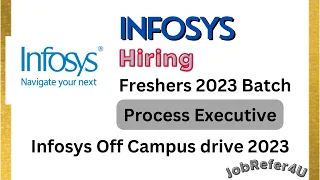 Infosys recruitment 2023 | process executive job in Infosys | Infosys hiring freshers #jobrefer4u