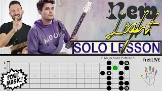 John Mayer “New Light” - GUITAR SOLO - Lesson & Analysis w/ fretLIVE (how to play/tutorial)