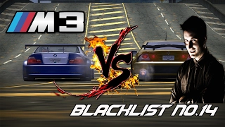 NFS MW-BMW M3 GTR vs The Blacklist No.14 "Taz"