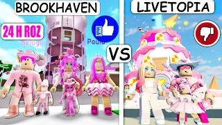 24 DE ORE IN ROZ, BROOKHAVEN vs LIVETOPIA (Roblox)