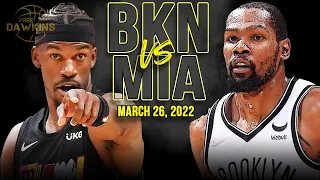 Brooklyn Nets vs Miami Heat Full Game Highlights | March 26, 2022 | FreeDawkins