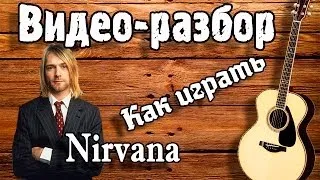 Видео разбор Nirvana - Lounge Act урок на гитаре, видеоурок, как играть на гитаре Нирвана. Аккорды