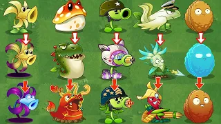 PVZ 2 Discovery - Every NEW & OLD Plants Evolution - NOOB-PRO-GOD - (Plant Chino & International )