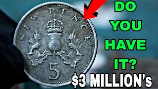 DO NOT SPEND THESE TOP 4 MOST VALUABLE UK 5 NEW PENCE COINS THAT COULD MAKE YOU A MILLIONAIRE!