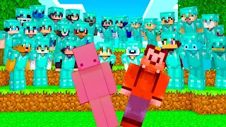 Minecraft: 2 CORREDORES vs 100 ASESINOS😱🔪 BETOFFY SPEEDRUN MANHUNT con AWITA