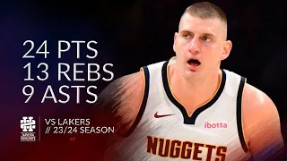 Nikola Jokic 24 pts 13 rebs 9 asts vs Lakers 23/24 season