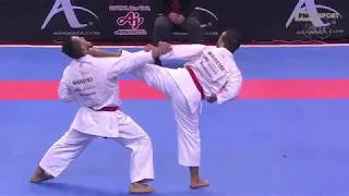 Gojushiho Sho Kata & Bunkai by Morocco Male Kata Team - WKF Karate 1 World Premier League Paris 2018