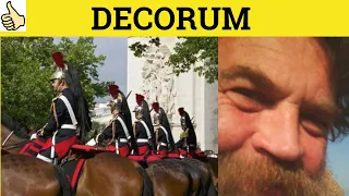 🔵 Decorum Decorous - Decorum Meaning - Decorum Examples - Decorum Definition - GRE 3500 Vocabulary