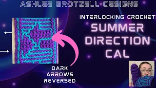 Summer Direction CAL - Interlocking Crochet: Dark Arrows Reversed