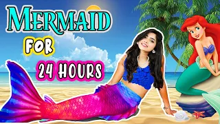 Living Like MERMAID for 24 HOURS 🏝🧜🏻‍♀️|*I Drowned😱😨*| Ramya Vasudev