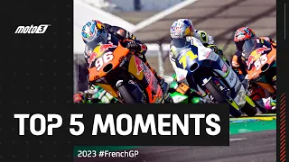 Top 5 Moto3™ Moments! 🚦 | 2023 #FrenchGP