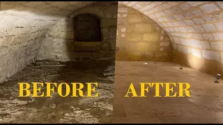 EP126 Abandoned 200 Year Old Bordeaux Wine Cellar transformation in 20 mins.