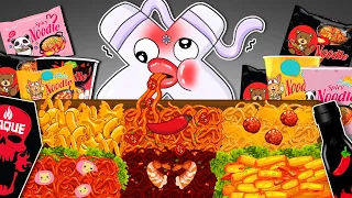 Convenience Store Mukbang Spicy Noodles | Alphabet Lore X Mukbang | Cartoon Animation | ASMR