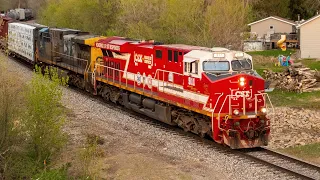 CSX 911 leads U703 on the CN Dubuque Subdivision [4K]