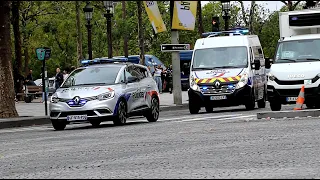 Sapeurs Pompier de Paris, 21X Police, 12X Gendamerie et Ambulance en urgence à Paris