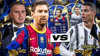 FIFA 21: TOTY MESSI vs TOTY RONALDO SQUAD BUILDER BATTLE 💀😱😱