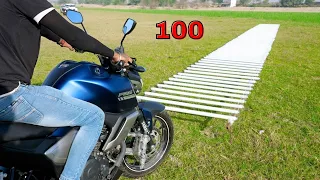 100 Tube Lights VS Bike | Will It Break These Or Not?