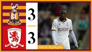 MATCH HIGHLIGHTS: Bradford City v Middlesbrough