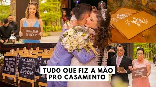 8 ITENS QUE FIZ A MÃO PRO MEU CASAMENTO 💫 Convite, lembrancinha, placas & muito mais