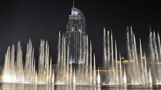 نافورة دبي الراقصة مع أغنية ميحد حمد سما دبي