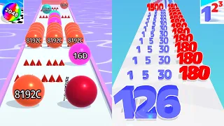 Number Master, Ball Run 2048 Infinity Satisfying Mobile Games All Levels Android iOS Gameplay