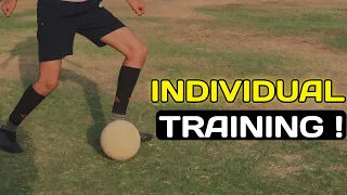 best ways to TRAIN ALONE!|| how to train alone in football #football #drill #ronaldo
