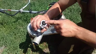 SUPER насадка на мотокосу. Водяная помпа. [ The nozzle on the motorcycle mower. Water pump.