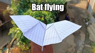 How to Make Paper bat flying, like as butterfly, notebook flying bat || plz suscribe my channel