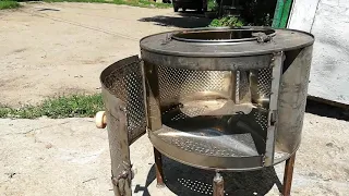 SUPER BARBECUE, GRILL, OVEN, FROM A DRUM FROM A WASHING MACHINE!