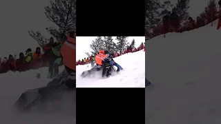 Snowmobile at Jackson Hill Climb Crashes Into People