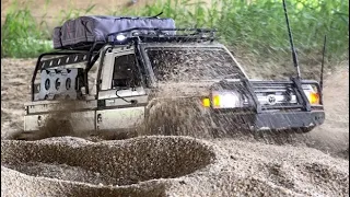 1/10 Scale RC4WD TOYOTA LAND CRUISER 70 & Mercedes-Benz G-Wagon Action  Off-road Driving 4X4 RC Car