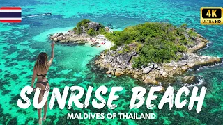 Sunrise Beach, KOH LIPE 🇹🇭 - The Maldives of Thailand | Walking Tour | Drone shots (4K) #kohlipe