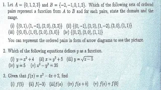 MAT 1100 TUTORIAL SHEET TWO QUESTION 1, 2 AND 3 SOLUTIONS