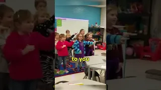 Kindergartners Sing Happy Birthday In Sign Language To Deaf Teacher!