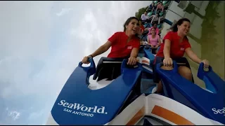 Take a ride on SeaWorld San Antonio's Wave Breaker: The Rescue Coaster