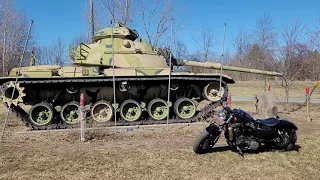 Fire Extinguisher as a Fuel Bottle On Harley Davidson Forty Eight Motorcycle