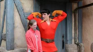 Gaston flirts with guest and tells Beast to go away